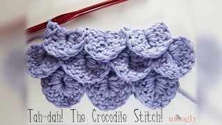 How to Crochet Crocodile Stitch Right Handed [upl. by Direj]