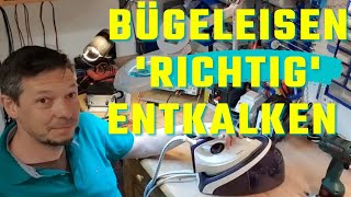 Bügeleisen  Bügelstation entkalken extrem verkalkt  grobe Entkalkung am Bsp Philips HI591430 [upl. by Aleetha]