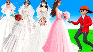 Scary Teacher 3D vs Squid Game Dressing Wedding Style Beautiful Nice or Error 5 Times Challenge [upl. by Gaylor]