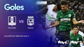 Once Caldas vs Nacional goles  Liga BetPlay Dimayor 20232  Fecha 1 [upl. by Vivyan]