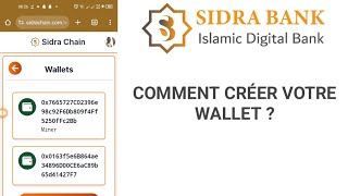 SIDRABANK COMMENT CRÉER SON WALLET OU PORTEFEUILLE [upl. by Alimat]