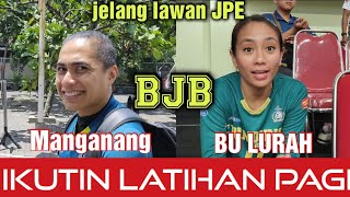 IKUTIN APRILIA MANGANANG DAN BERLIAN BU LURAH LATIHAN PAGI  proliga 2020 v [upl. by Aneg342]