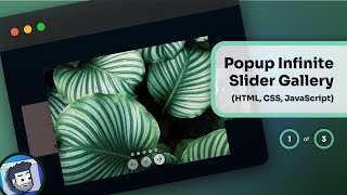 Popup Infinite Slider Gallery Modal HTML CSS JavaScript  Part 1 of 3 [upl. by Alika719]