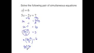 Level 2 Further Maths GCSE  Simultaneous Equations [upl. by Nwahshar]