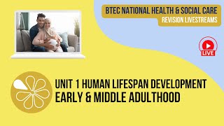 Early amp Middle Adulthood  Live Revision for HSC Unit 1 Human Lifespan Development [upl. by Marika]