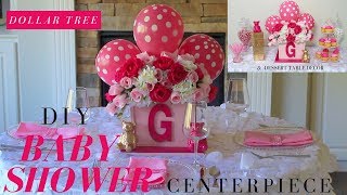 DIY Girl Baby Shower Ideas  Dollar Tree Baby Shower Centerpiece  Baby Shower Candy Buffet Ideas [upl. by Eahsed]