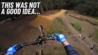 I Ride Morzine Bike Parks Most Difficult Trail In Torrential Rain… [upl. by Judah]