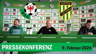 WSG Tirol gegen SC Austria Lustenau  Pressekonferenz  9 Februar 2024 [upl. by Oak]