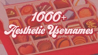 1000 aesthetic usernames  how to make aesthetic username🍓🍰 [upl. by Crosley]