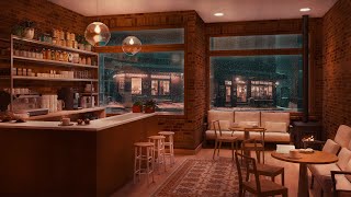 Smooth Instrumental Jazz in a Cozy Winter Coffee Shop  Relaxing Music for Work and Study [upl. by Ellednek941]