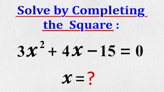 Solve by Completing the Square Method  StepByStep Technique  EasyMaths [upl. by Adlay]