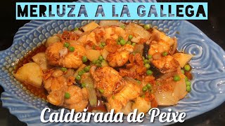 Merluza a la Gallega Caldeirada de Peixe  in Galician and English [upl. by Nitsir]