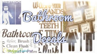 Bathroom Decals welcome to bloxburg ♡CloudyyRainbow [upl. by Ainav859]