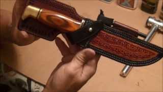 Custom Made Leather Knife Sheath For Buck 119  Part 9 [upl. by Vina]