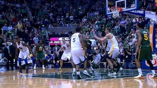 Derrick Favors Monster Throwdown on Biedrins [upl. by Goar]