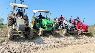 Tractor Jump in Canal  New Holland 3630 4wd  Mahindra 275 Di Xp Plus  Eicher 485  John Deere [upl. by Fawna834]