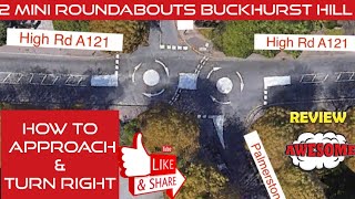 2021 2 mini roundabouts Buckhurst Hill  Chingford Test Route  Loughton test route [upl. by Anauqal]