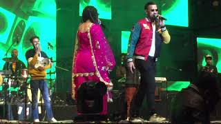 Garry Sandhu and Jasmine sandlas live Jaipur at Gaana crossblade music festival 2019 JECC live [upl. by Notsirhc]