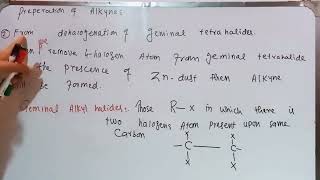 Preparation Of AlkynesDehalogenation Of tetrahalidesReaction mechanism [upl. by Dominica]