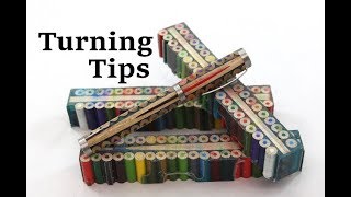 Tips for turning Colored Pencil Resin Cast Pen blanks How I do it [upl. by Marduk249]