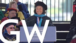 2018 GW Commencement Honoree Elana Meyers Taylor [upl. by Annaeg]