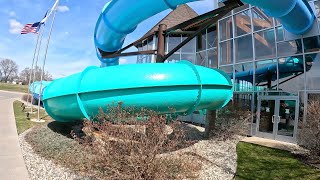 Dark Tube Slide  Perilous Plunge  Zehnders Splash Village [upl. by Duff780]