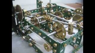 Meccano striking clock mechanism [upl. by Pearline]