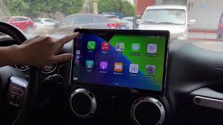 Demo for Joying 116quot Single din Head Unit Android 10 Radio on Jeep Wrangler [upl. by Settle]