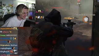 xQc Laughs at Voice Chat after taken has Human Meat Shield in Black Ops 6 [upl. by Anaugahs]