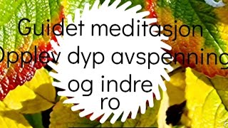 Dyp avspenning og ro Guidet meditasjon Fyll på lagrene dine med fornyet energi🙏 [upl. by Amyaj190]