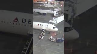 Delta plane catches fire forcing passengers to evacuate at SeaTac Airport in Washington [upl. by Etolas]