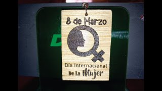 Llavero De Madera Grabado Con Laser DAJA DJ6 y Calado Con Arco De Calar Manual  Día De La Mujer [upl. by Aimal399]