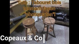 Tutoriel  DIY tabouret tournant façon photomaton  Adjustable stool [upl. by Tiduj]