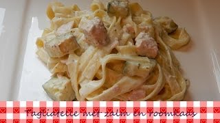 Pasta met zalm en roomkaas  Recept  Koken met Marielle [upl. by Enalda]