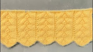 Scalloped Border For Cardigan Jacket and Sweater Design  223 [upl. by Murray]