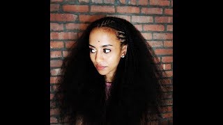 Natural Hairstyles  Habesha Braids x Diana Ross  Cornrows amp Afros [upl. by Alleram]