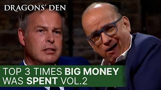 Top 3 Times Entrepreneurs Spent A Huge Amount On Their Business  Vol 2 COMPILATION  Dragons Den [upl. by Tatia490]