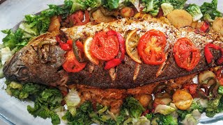 Poisson Au Four  Une Recette De Poisson FARCI à la marocaine [upl. by Dami180]