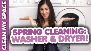 HOW TO CLEAN YOUR WASHER amp DRYER Simple amp Fresh Laundry Cleaning Ideas Clean My Space [upl. by Marentic]