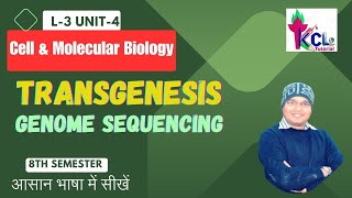 Transgenesis Process amp Genome Sequencing L3 Unit4 Cell amp Molecular Biology  Elective subject [upl. by Chipman]