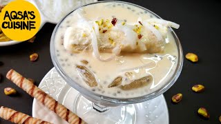 LAHORI FALOODA فالودہ RECIPE  WITH KULFI  by Aqsas Cuisine [upl. by Imaj]