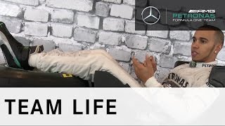 Lewis Hamilton explains his F1 driving position [upl. by Lhary]