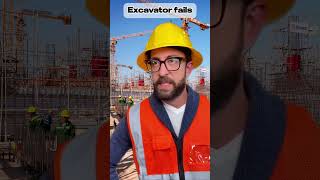 Excavator fails adamrose construction engineering workers [upl. by Annailuj]