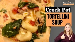 Crock Pot Tortellini Soup  A Must Try and Super Simple Recipe [upl. by Aniroz985]