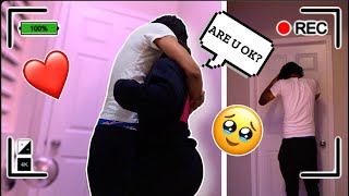 CRYING W DOOR LOCKED PRANK ON JAYSHAUN🥹 HE CALLED MY MOM😭❤️ he really cares🤍 [upl. by Rhee958]