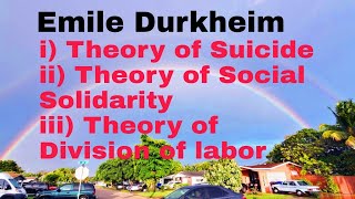 Sociology 15 Emile Durkheim Theories  Theory of Suicide Division of Labor Social Solidarity CSS [upl. by Nodla]