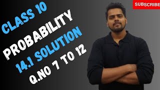 Class 10 Probability Exercise 141 QNo 7 to 12 2023 amkmaths [upl. by Anjela]