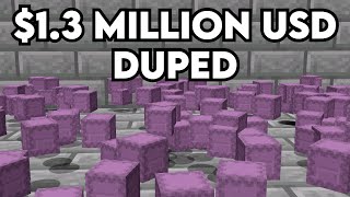 Duping on a PayToWin Minecraft Server 13M USD DUPED [upl. by Gerg161]