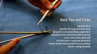 Basic Knotting and Suturing Using a Needle Holder [upl. by Meares]