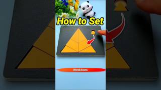 How to Set small triangle in frame mini wood toywood working art skillshand craft ideas shorts [upl. by Daren696]